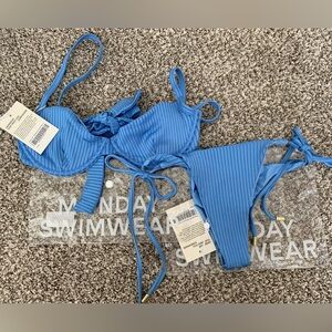 Monday Swimwear - Dream Blue Wide Rib Bikini